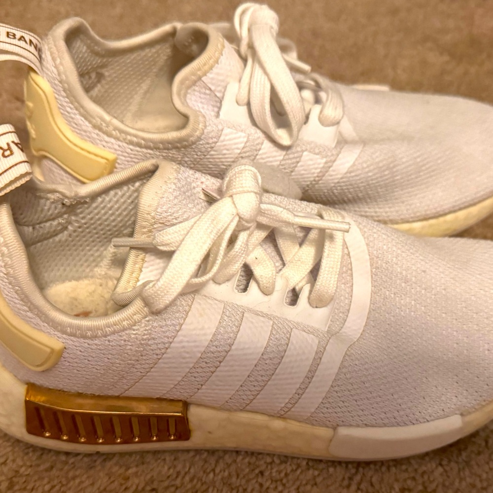 Adidas white and gold Boost excellent condition worn very lightly